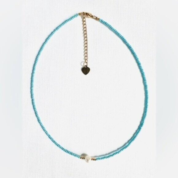 You Pick Color beaded Necklace freshwater Pearl Choker Perfect Summer Necklace - Picture 8 of 13